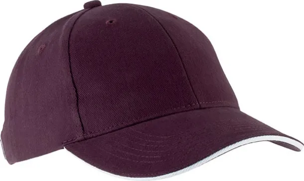 ORLANDO 6 PANEL CAP - K-UP Burgundy White