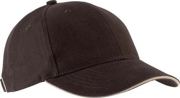 ORLANDO 6 PANEL CAP - K-UP Chocolate Beige