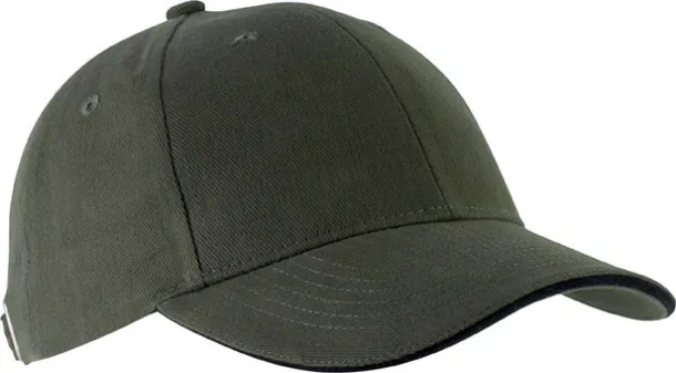 ORLANDO 6 PANEL CAP - K-UP Khaki Black