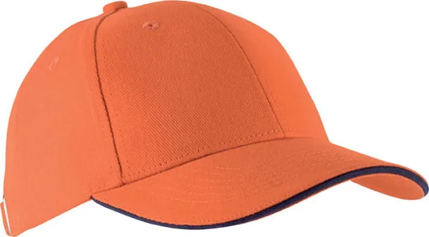 ORLANDO 6 PANEL CAP - K-UP Orange Navy