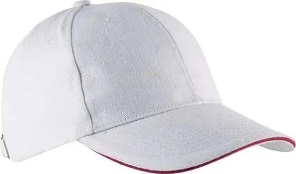 ORLANDO 6 PANEL CAP - K-UP White Red