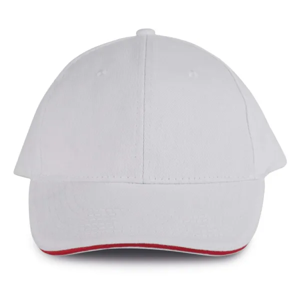 ORLANDO 6 PANEL CAP - K-UP White Red