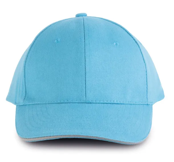 ORLANDO 6 PANEL CAP - K-UP Surf Blue Light Grey