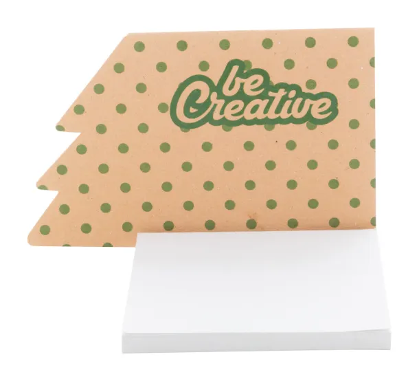 CreaStick Xmas Eco custom sticky notepad, Christmas tree Natural