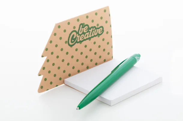 CreaStick Xmas Eco custom sticky notepad, Christmas tree Natural