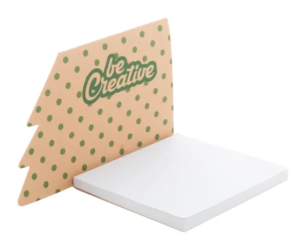 CreaStick Xmas Eco custom sticky notepad, Christmas tree Natural