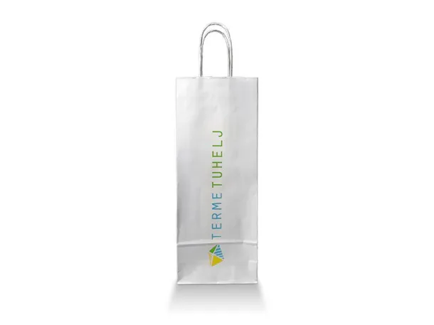 EKO White paper bag for wine bottle