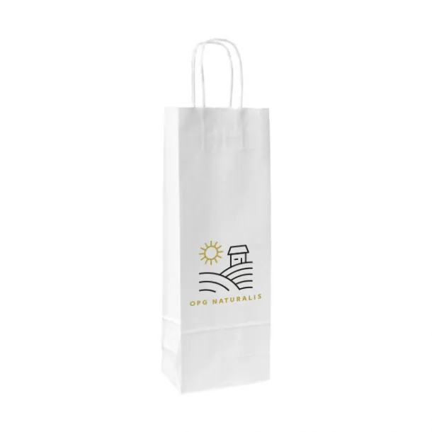 EKO White paper bag for wine bottle