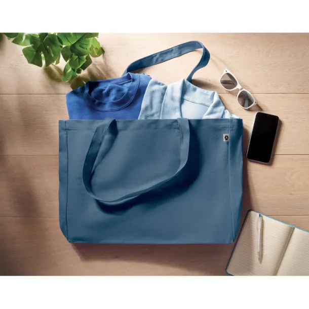 RESPECT COLOURED Canvas Recycled bag 280 gr/m² Blue