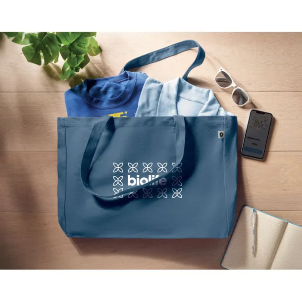 RESPECT COLOURED Canvas Recycled bag 280 gr/m² Blue