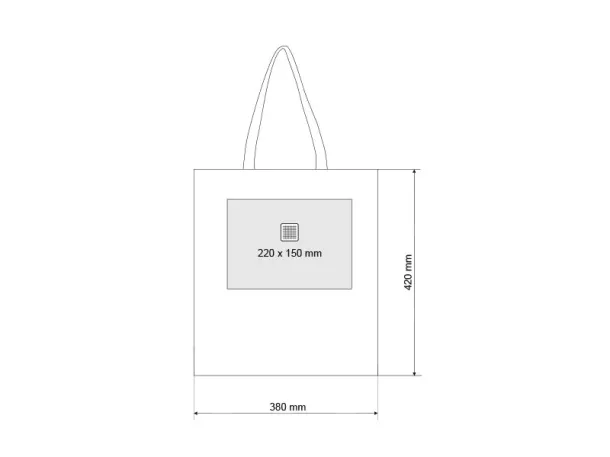 NATURELLA COLOR 130 cotton shopping bag, 130 g/m2 White