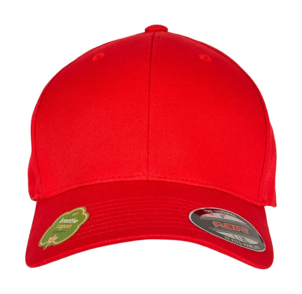  Flexfit Organic Cotton Cap - Flexfit Crvena