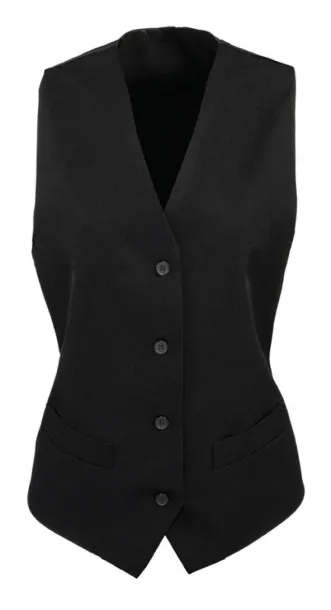  WOMEN'S LINED POLYESTER WAISTCOAT - Premier Black