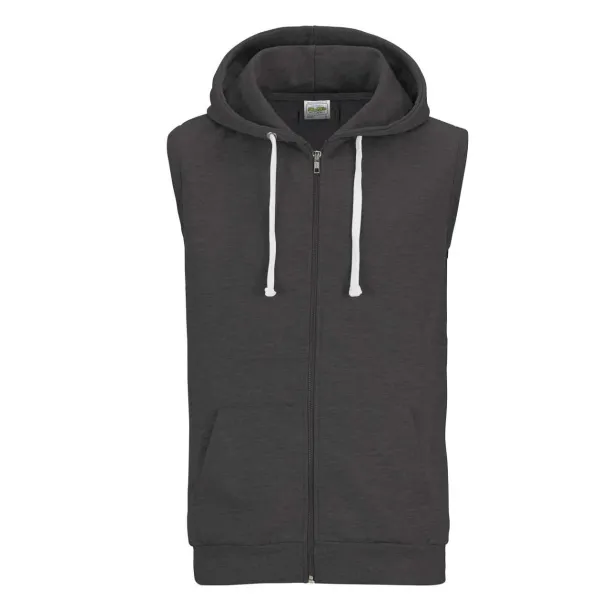  Hoodie bez rukava - Just Hoods Charcoal