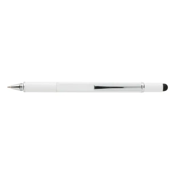  Multifunctional ball pen, ruler, spirit level, screwdriver, touch pen white