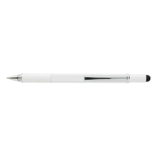  Multifunctional ball pen, ruler, spirit level, screwdriver, touch pen white