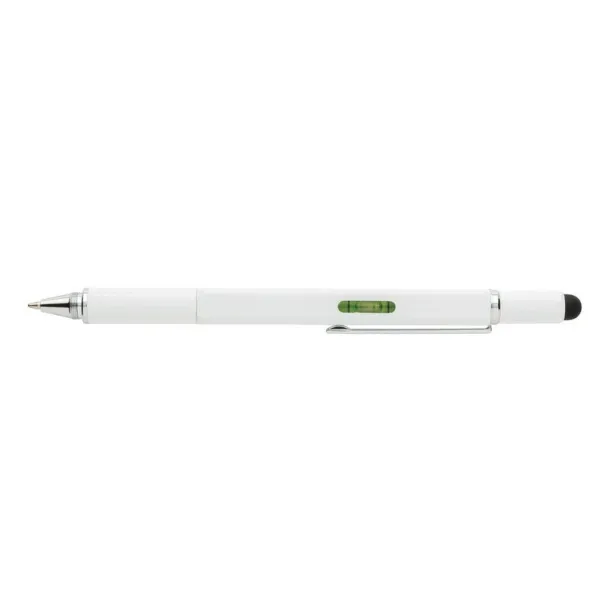  Multifunctional ball pen, ruler, spirit level, screwdriver, touch pen white