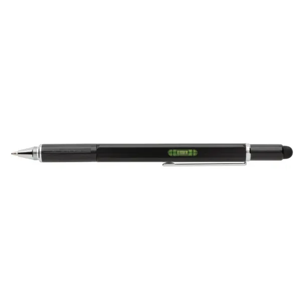  Multifunctional ball pen, ruler, spirit level, screwdriver, touch pen black