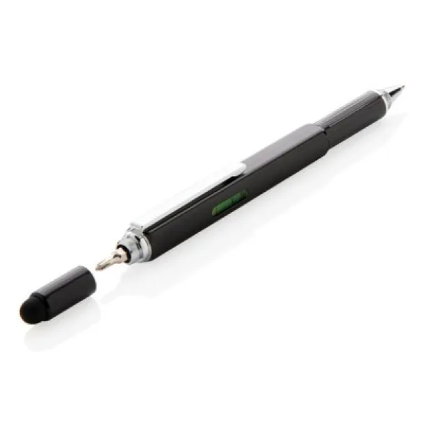  Multifunctional ball pen, ruler, spirit level, screwdriver, touch pen black