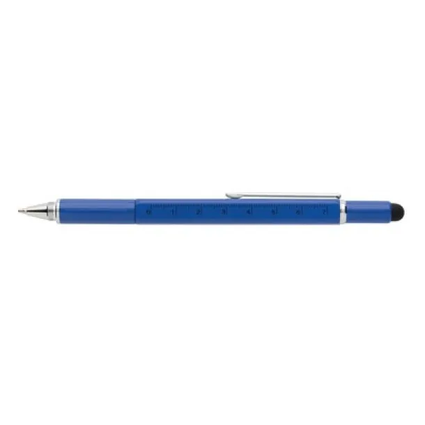  Multifunctional ball pen, ruler, spirit level, screwdriver, touch pen navy blue