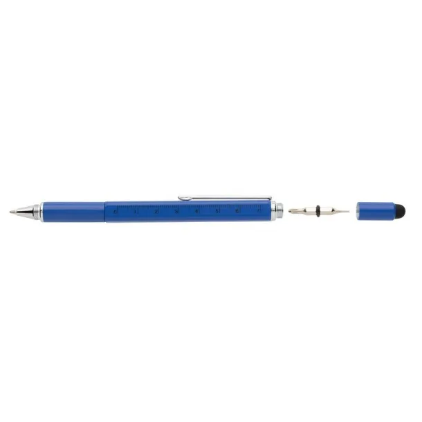  Multifunctional ball pen, ruler, spirit level, screwdriver, touch pen navy blue