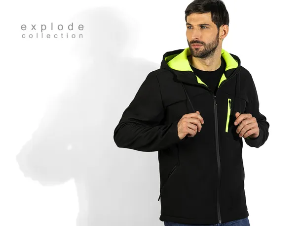 NITRO duo color softshell jacket - EXPLODE Neon yellow