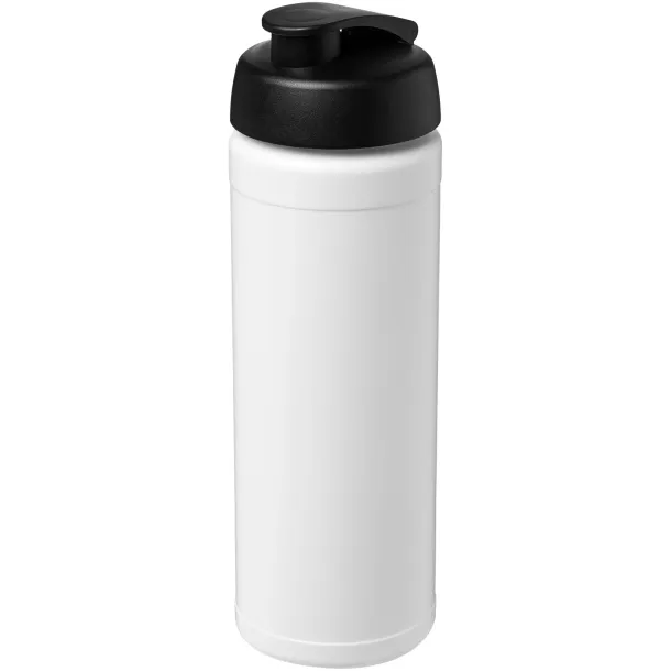 Baseline® Plus 750 ml flip lid sport bottle - Unbranded White Solid black