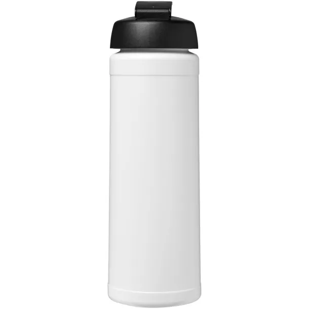 Baseline® Plus 750 ml flip lid sport bottle - Unbranded White Solid black