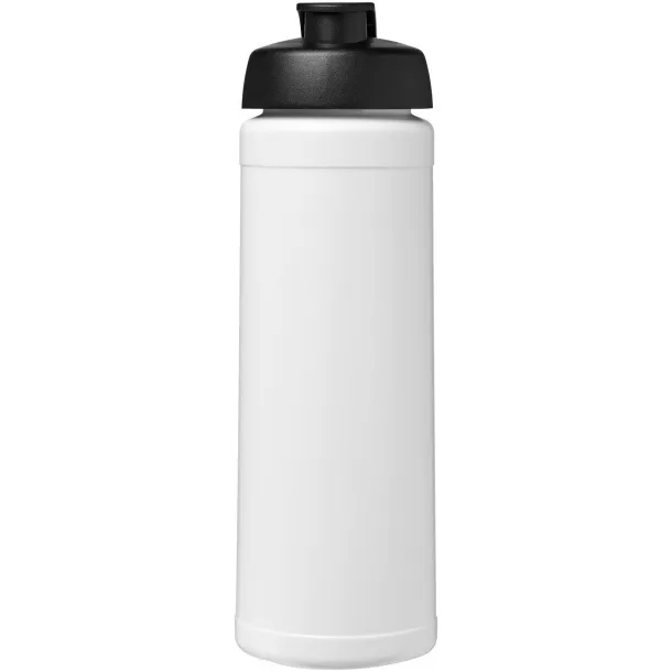 Baseline® Plus 750 ml flip lid sport bottle - Unbranded White Solid black