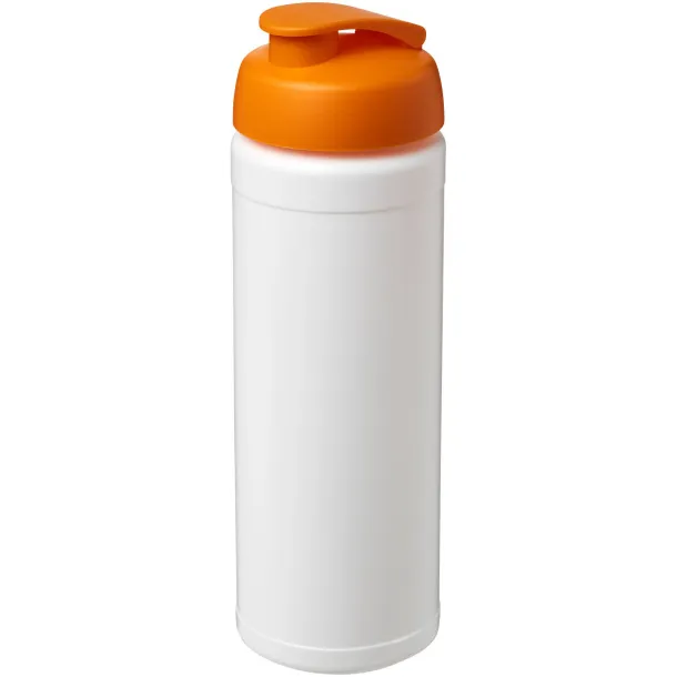 Baseline® Plus 750 ml flip lid sport bottle - Unbranded White Orange