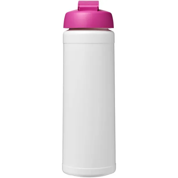 Baseline® Plus 750 ml flip lid sport bottle - Unbranded White Transparent pink