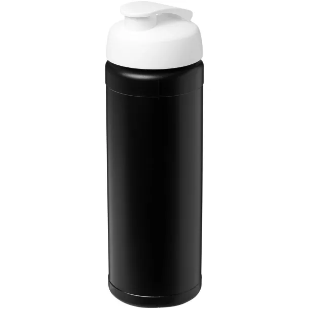 Baseline® Plus 750 ml flip lid sport bottle Solid black White