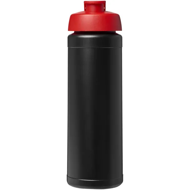 Baseline® Plus 750 ml flip lid sport bottle Solid black Red