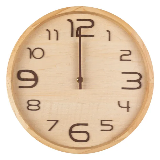 DIEM Wooden wall clock Cream Bež