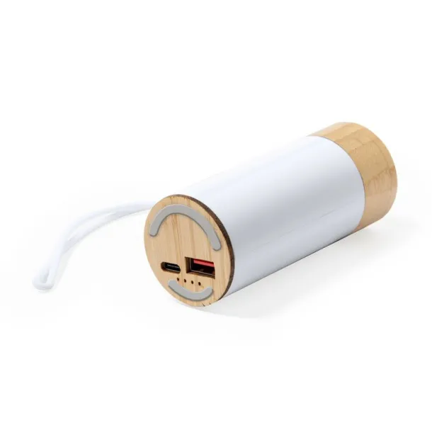  Prijenosna baterija s bežičnim slušalicama, 4500 mAh Bijela