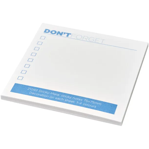 Sticky-Mate® squared sticky notes 75x75 - Unbranded Light blue