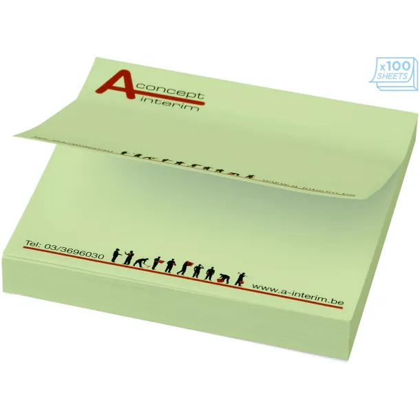 Sticky-Mate® squared sticky notes 75x75 - Unbranded Mint green