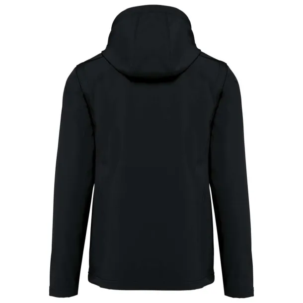  UNISEX 3-LAYER SOFTSHELL HOODED JACKET WITH REMOVABLE SLEEVES - Kariban Black