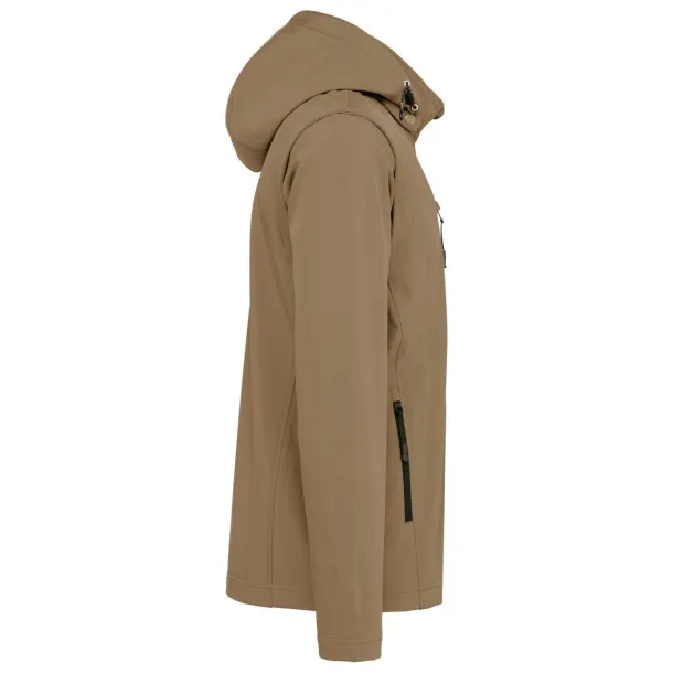  UNISEX 3-LAYER SOFTSHELL HOODED JACKET WITH REMOVABLE SLEEVES - Kariban Camel