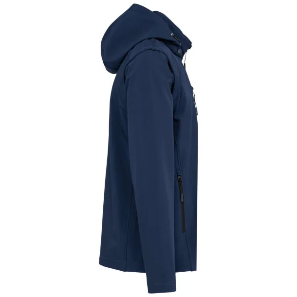  UNISEX 3-LAYER SOFTSHELL HOODED JACKET WITH REMOVABLE SLEEVES - Kariban Navy