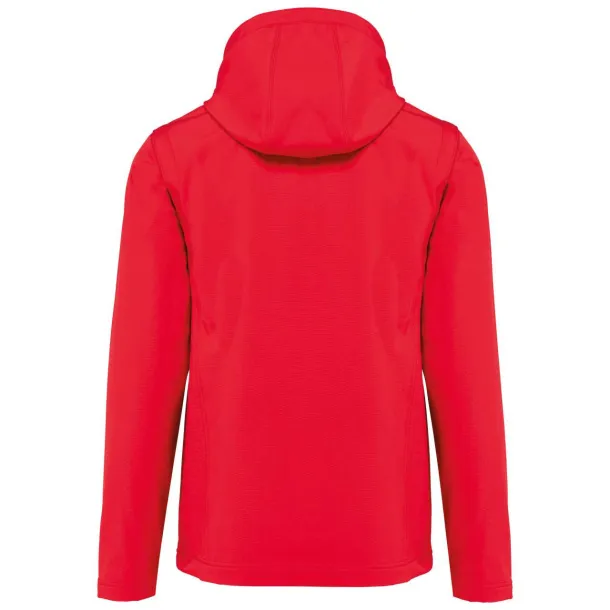  UNISEX 3-LAYER SOFTSHELL HOODED JACKET WITH REMOVABLE SLEEVES - Kariban Red