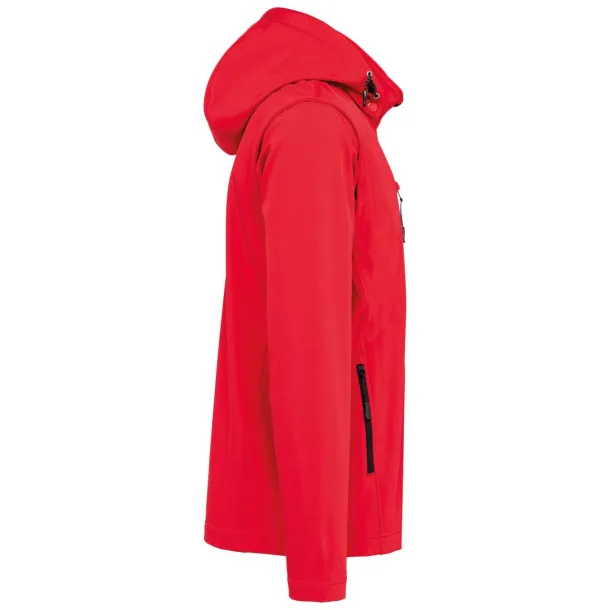  UNISEX 3-LAYER SOFTSHELL HOODED JACKET WITH REMOVABLE SLEEVES - Kariban Red