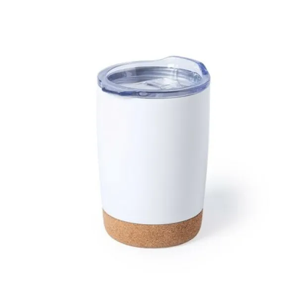  Travel mug 380 ml, cork detail white