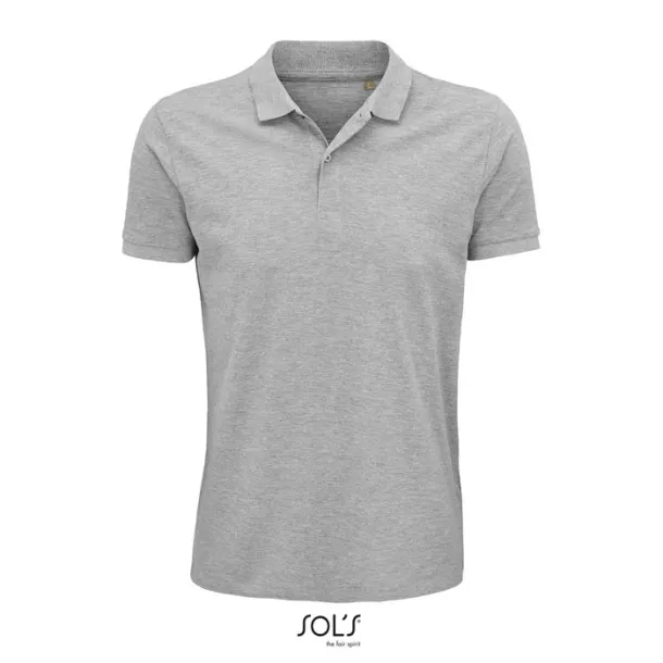 PLANET MEN POLO-170g Grey Melange