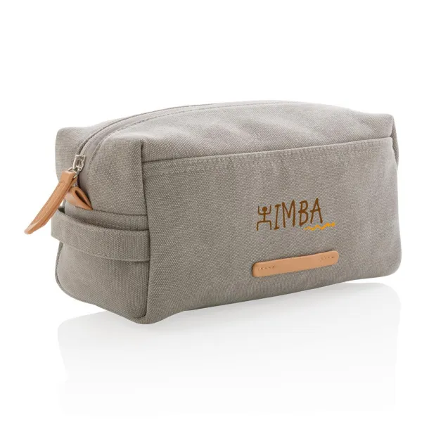  Canvas toiletry bag PVC free - XD Collection Grey 