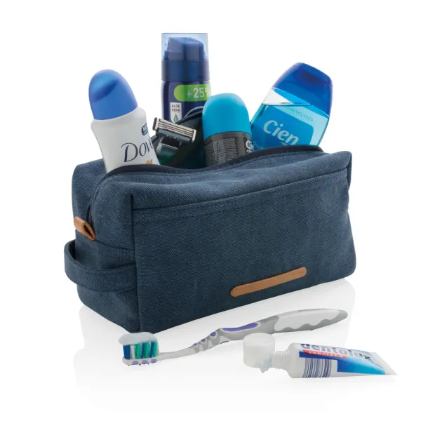  Canvas toiletry bag PVC free - XD Collection Blue 