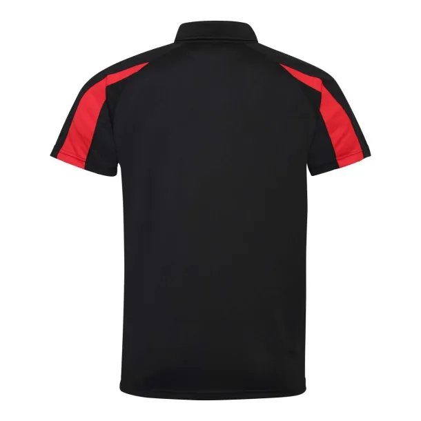  CONTRAST COOL POLO - Just Cool Jet Black Red