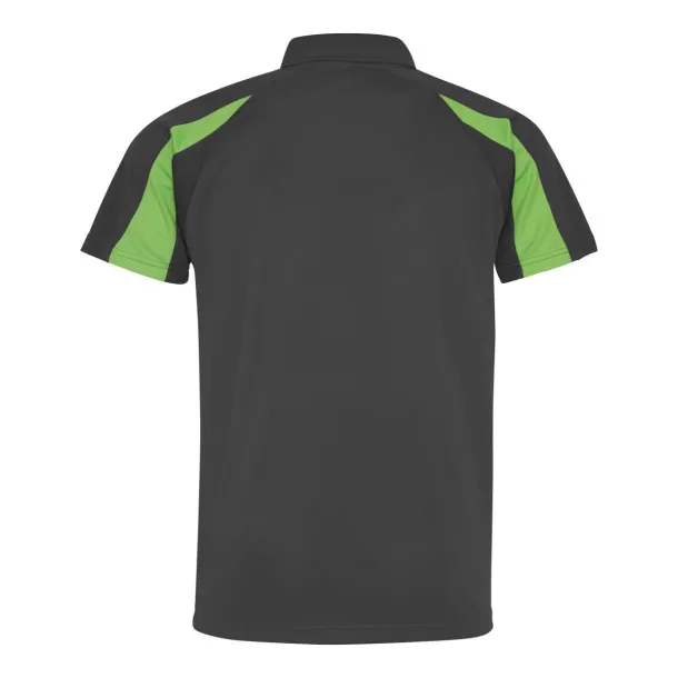  CONTRAST COOL POLO - Just Cool Charcoal Lime Green