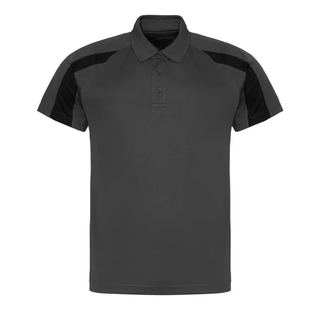  CONTRAST COOL POLO - Just Cool Charcoal Jet Black