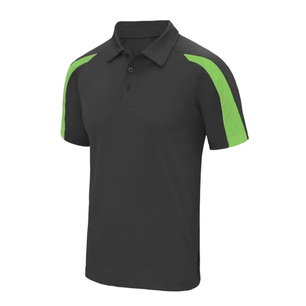  CONTRAST COOL POLO - Just Cool Charcoal Jet Black